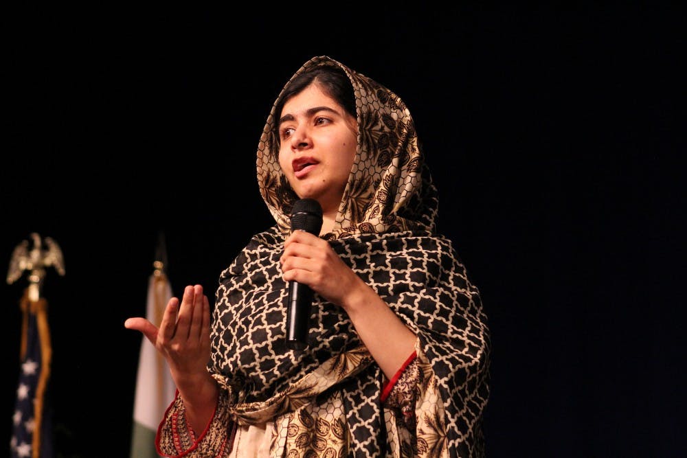 <p>Malala Yousafzai, the world's youngest Nobel Prize laureate and leading humans rights activist speaks at Thursday's Distinguished Speaker Series. Yousafzai spoke about girl's education and her mission.&nbsp;</p>