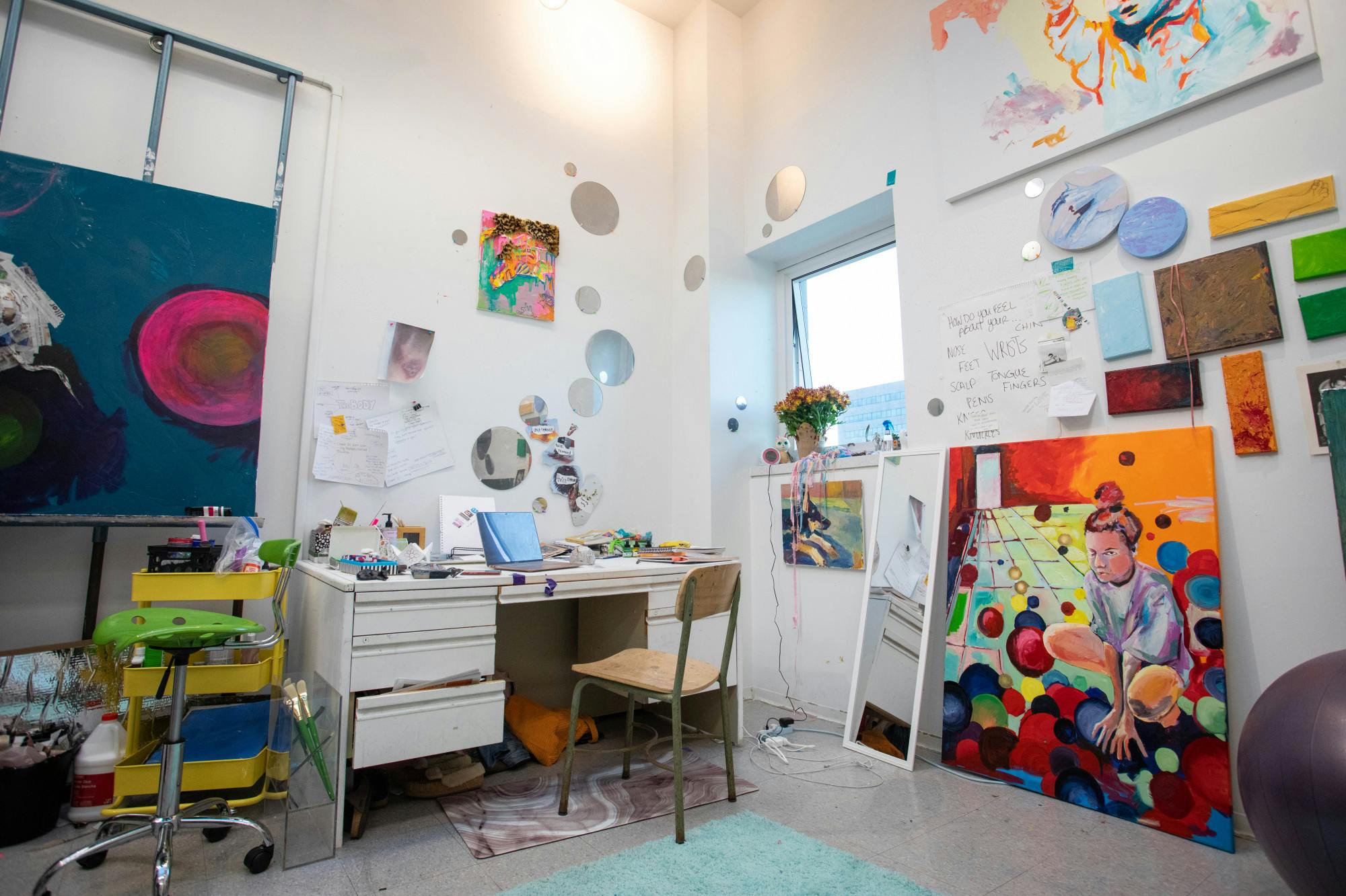 A look inside the studio of MFA candidate and graduate student worker, Ali Lazik, during UB's annual Art in the Open event.