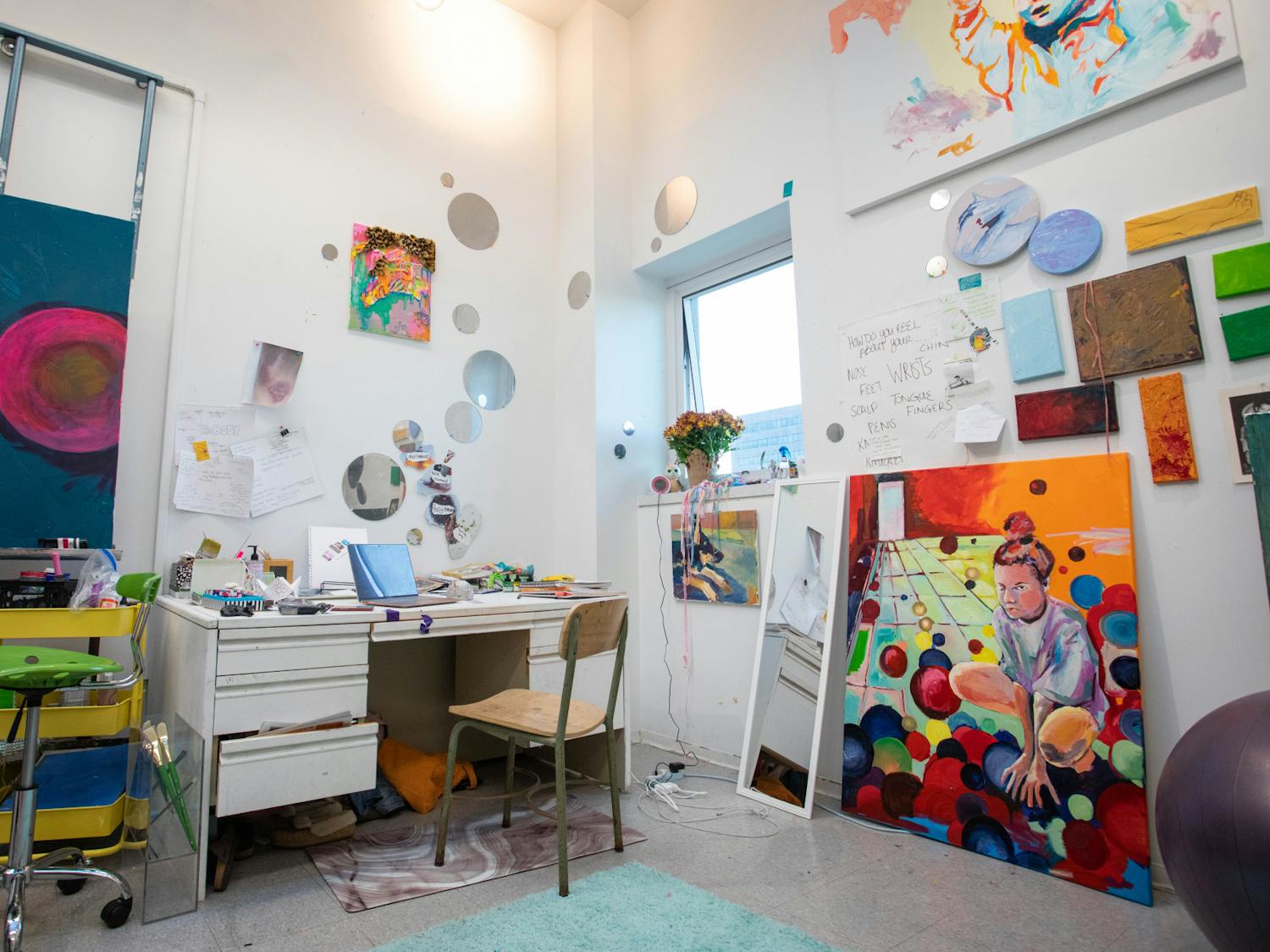 A look inside the studio of MFA candidate and graduate student worker, Ali Lazik, during UB's annual Art in the Open event.