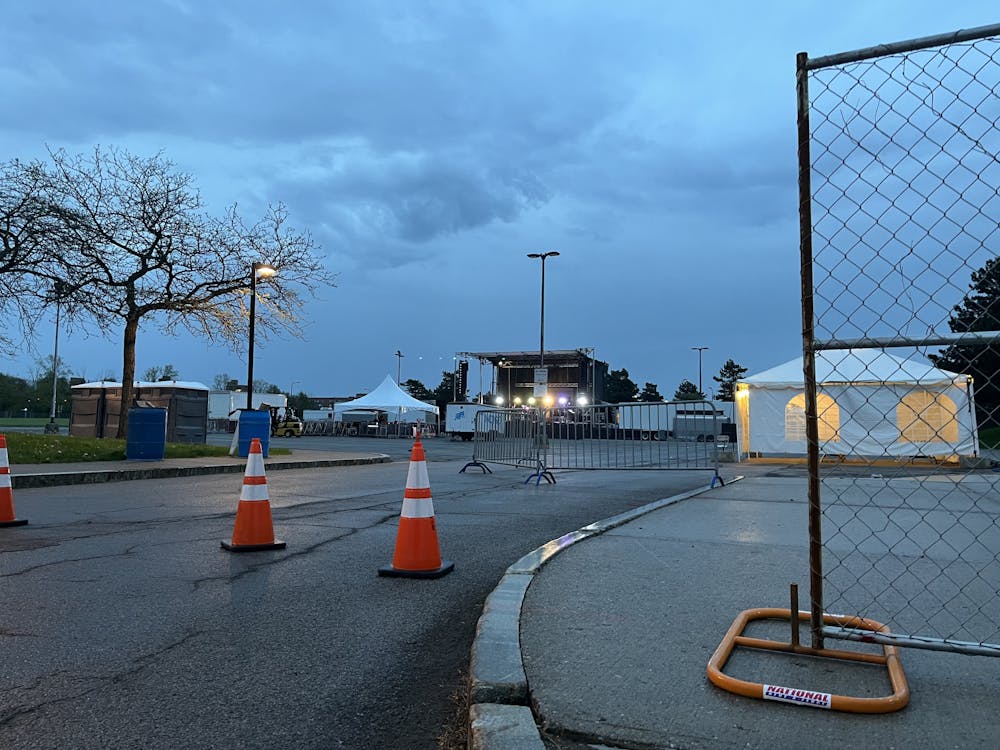 <p>The venue for the 2024 Spring Fest is set up on North Campus.</p>