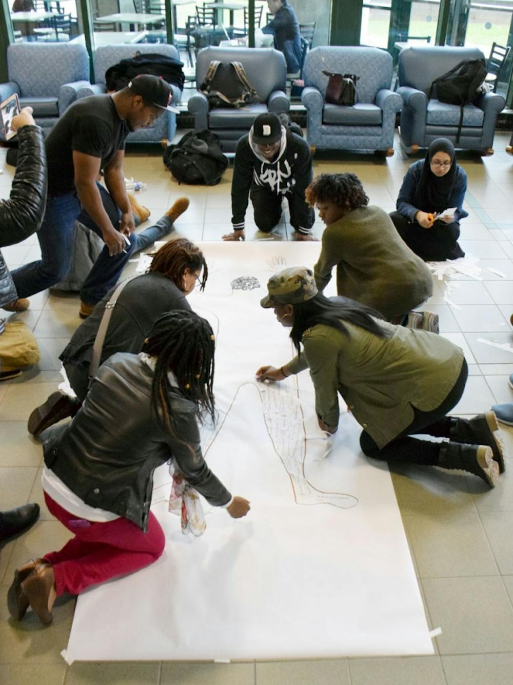 <p>African American studies 425 class held an art show in the Student Union on Monday entitled “Art for Justice.” The art displayed in the showcase brought awareness to the protests taking place around the country.</p>