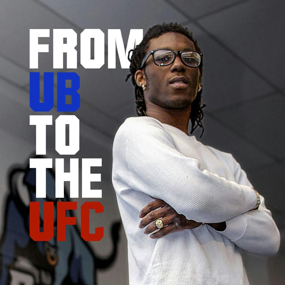 <p>Former UB Wrestler Desmond “Desi” Green poses for a picture in 2011 before leaving UB. Green will be making his UFC debut in April at UFC 210.</p>