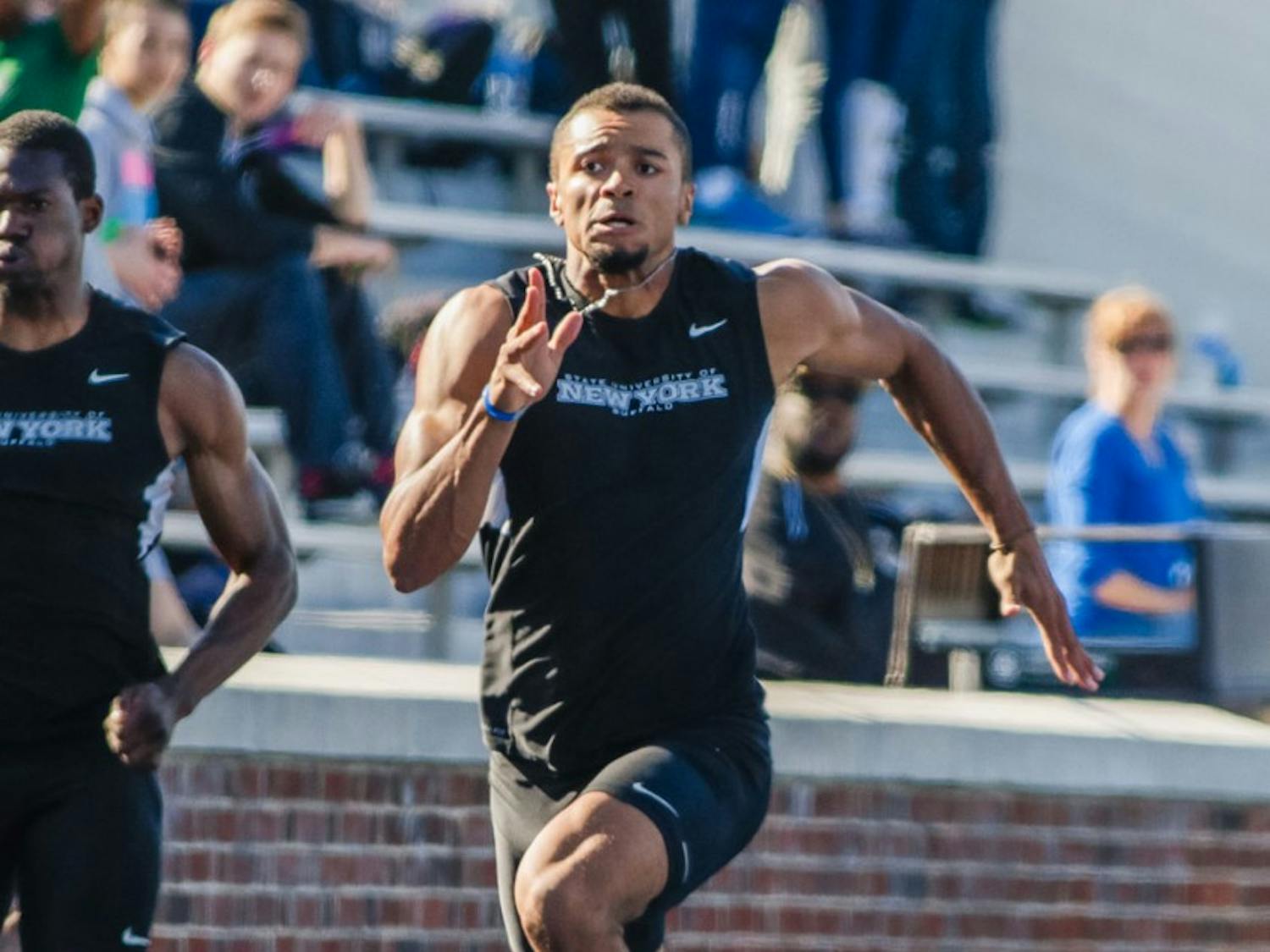 Senior Ryan Billian warms up before a meet. Billian has broken several records in his UB career and is hoping to make a run at the 2020 Olympics.