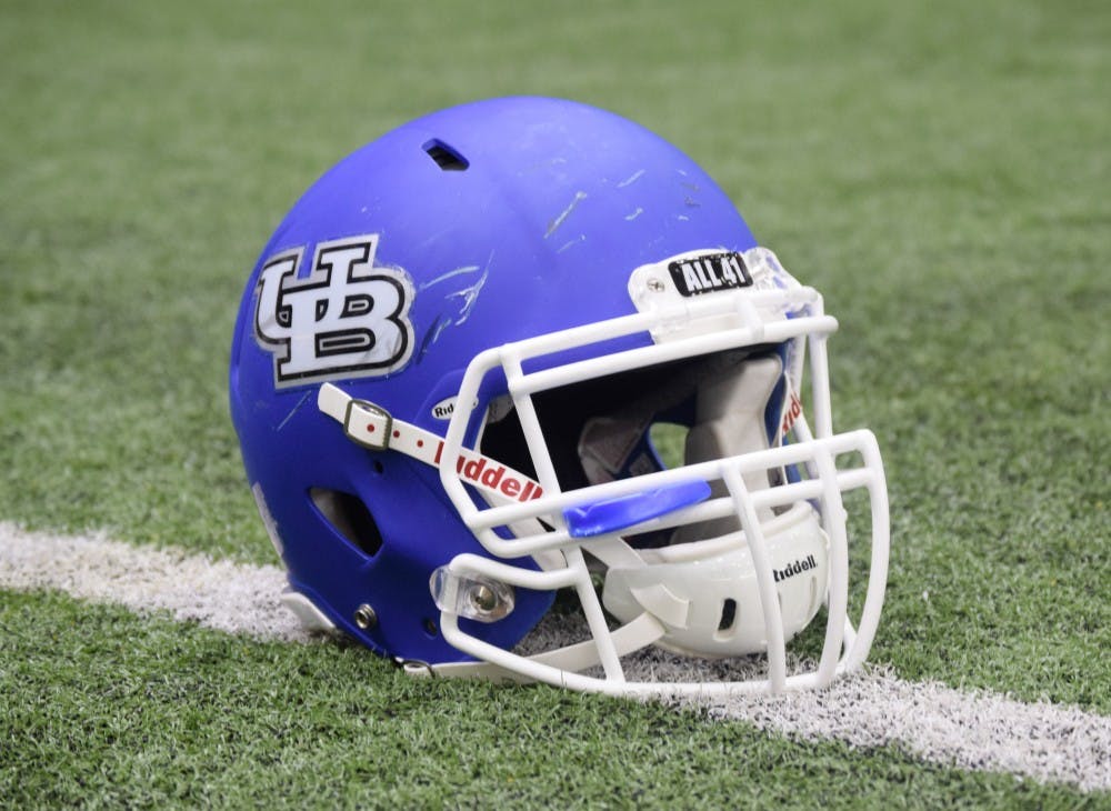 <p>The helmet of junior linebacker Jarrett Franklin&nbsp;displays&nbsp;the phrase "All 41" in honor of Solomon Jackson. The entire Bulls roster will wear the same phrase on the front of their helmets this year as well.&nbsp;</p>