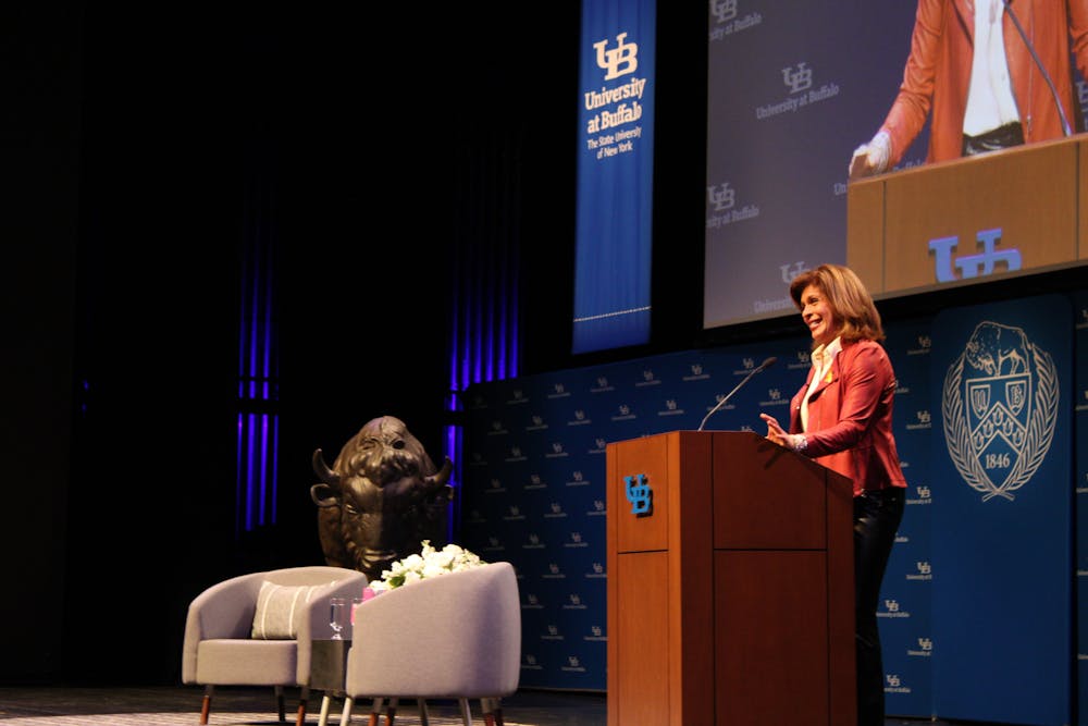 <p>Former NBC's "Today" show co-anchor Hoda Kotb takes the Center for the Arts mainstage as the final speaker of UB's 2025-26 Distinguished Speakers series. &nbsp;</p>