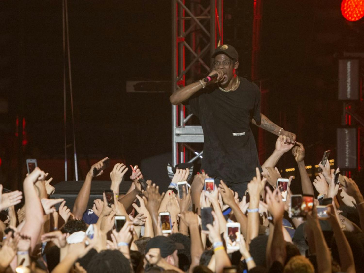 Travis Scott headlines Fall Fest 2016 inside of Alumni Arena. Although many students were unhappy with the admission process, others thought Scott saved the show.&nbsp;