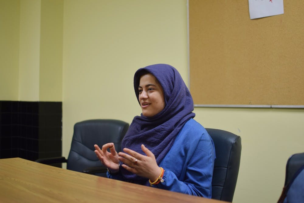 Faegheh Hajhosseini talks about her journey from Iran to Buffalo and the difficulties obtaining her student visa.&nbsp;