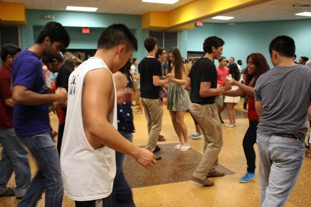 <p>The Latin American Student Association hosts socials every Tuesday night to teach members and new participants about dances from all different countries.</p>