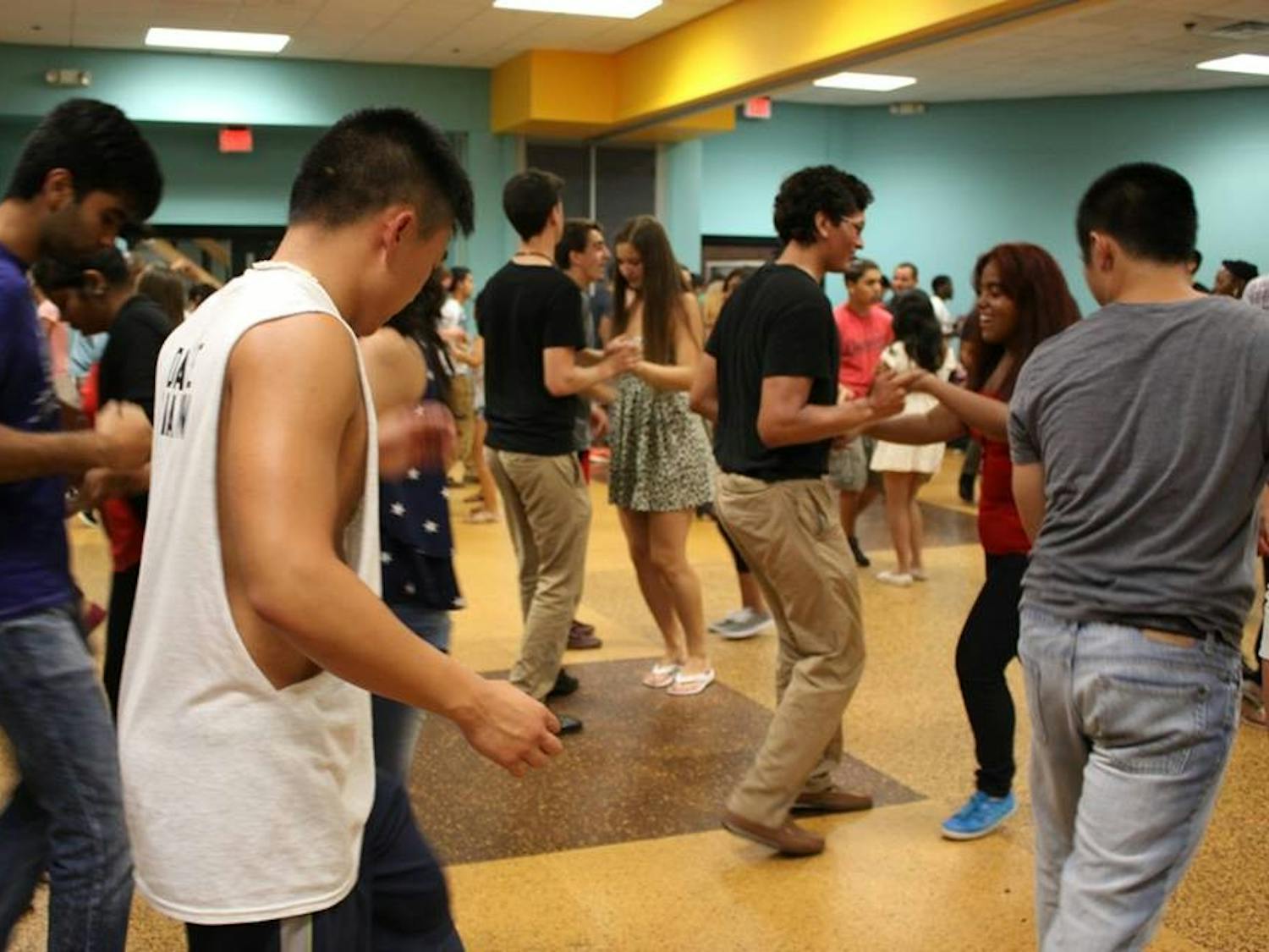 The Latin American Student Association hosts socials every Tuesday night to teach members and new participants about dances from all different countries.