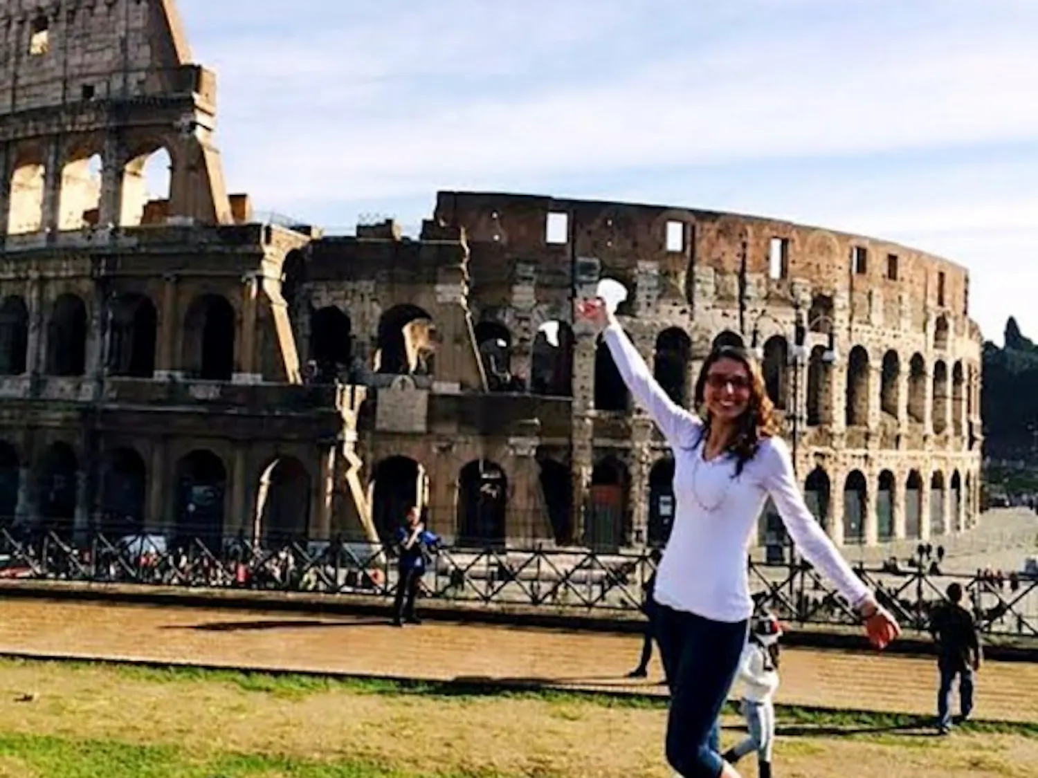 Silvana D'Ettorre, a junior health and human services major, poses at the Coliseum in Rome.
D’Ettorre was one of about 190 students to travel abroad this semester.
Courtesy of Silvana D'Ettorre