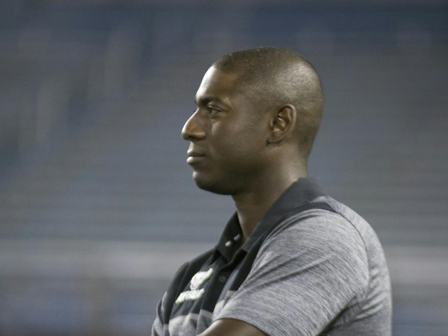 UB Athletic Director Allen Greene on the sidelines of last Saturday's football game against FAU. 