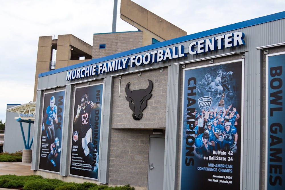 <p>The Murchie Family Football Center is home to coach’s offices, head coaches suit, and 9 team meeting rooms.</p>