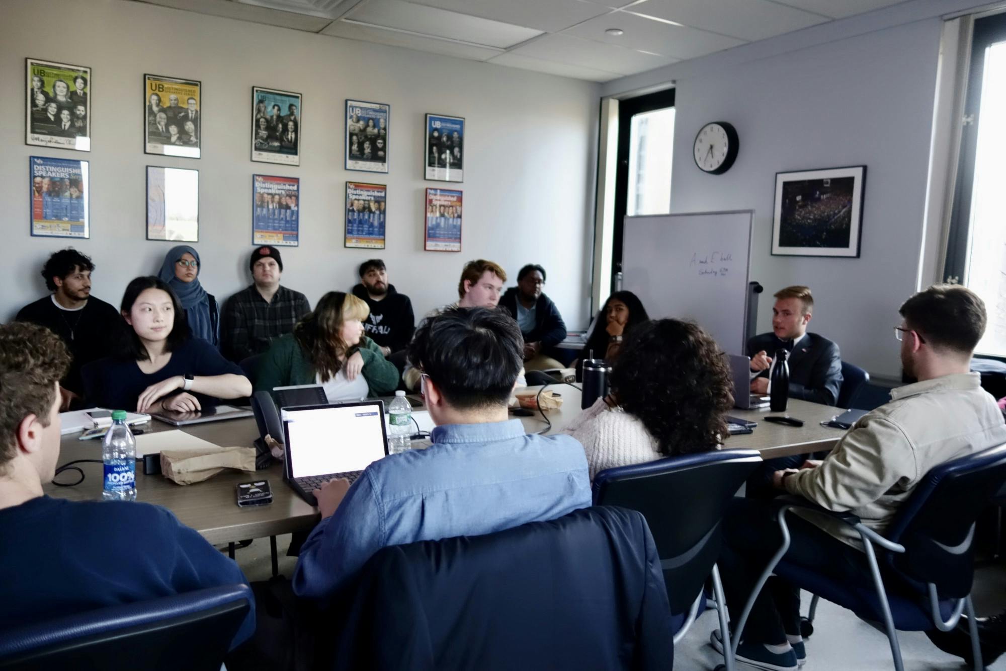 There were no resolutions on the agenda, meaning the Senate could not take any action beyond discussing advocacy.