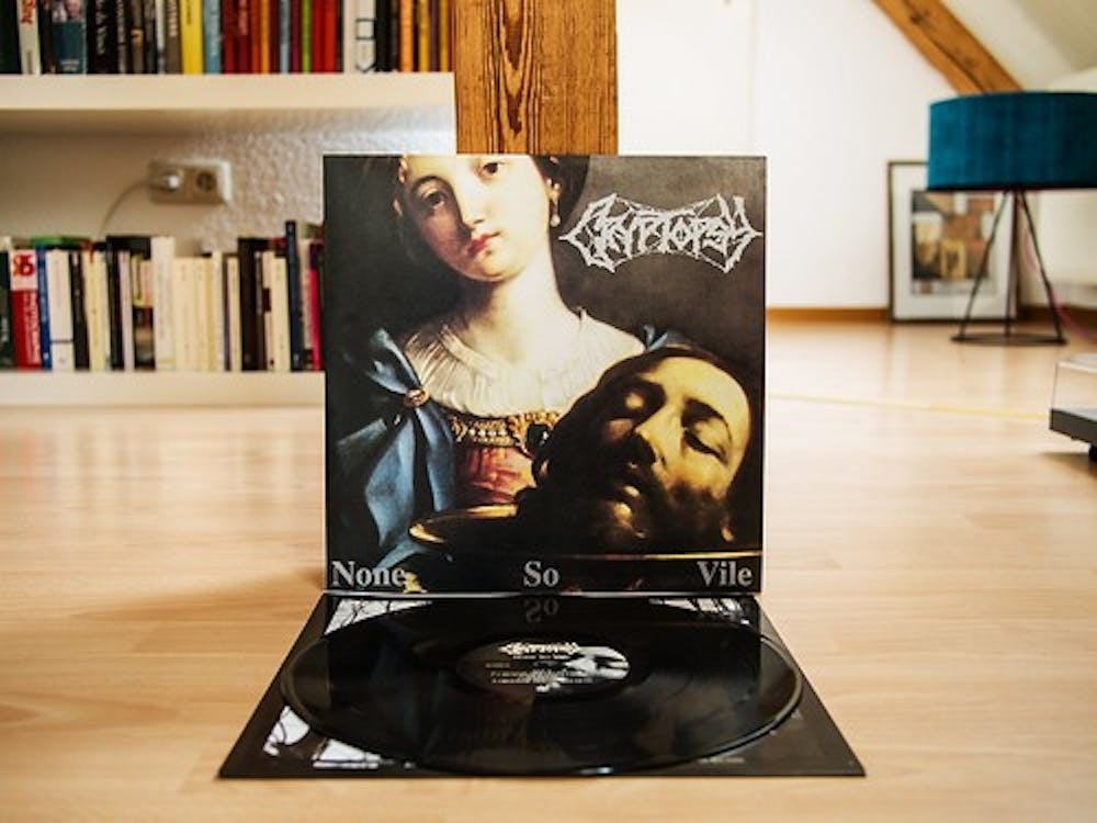 <p>The vinyl cover for Cryptopsy's 1996 album "None So Vile."</p>