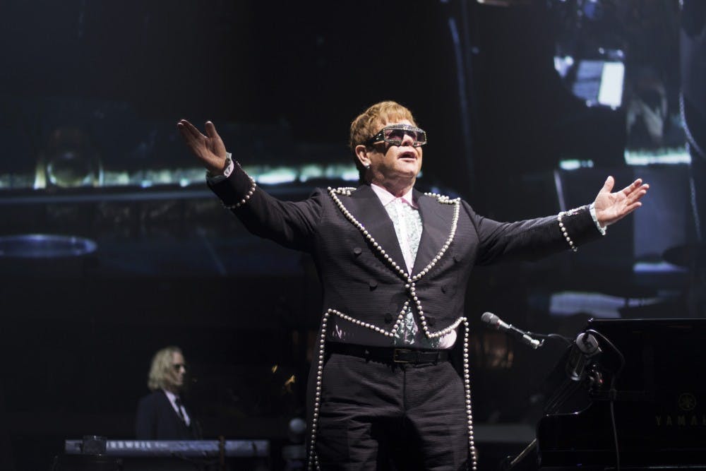 <p>Elton John roused the KeyBank Center on Saturday night, performing a massive set of both hits and deep tracks. John began his current “Farewell Yellow Brick Road” tour on September 8, and will take the show across the globe over three years.</p>