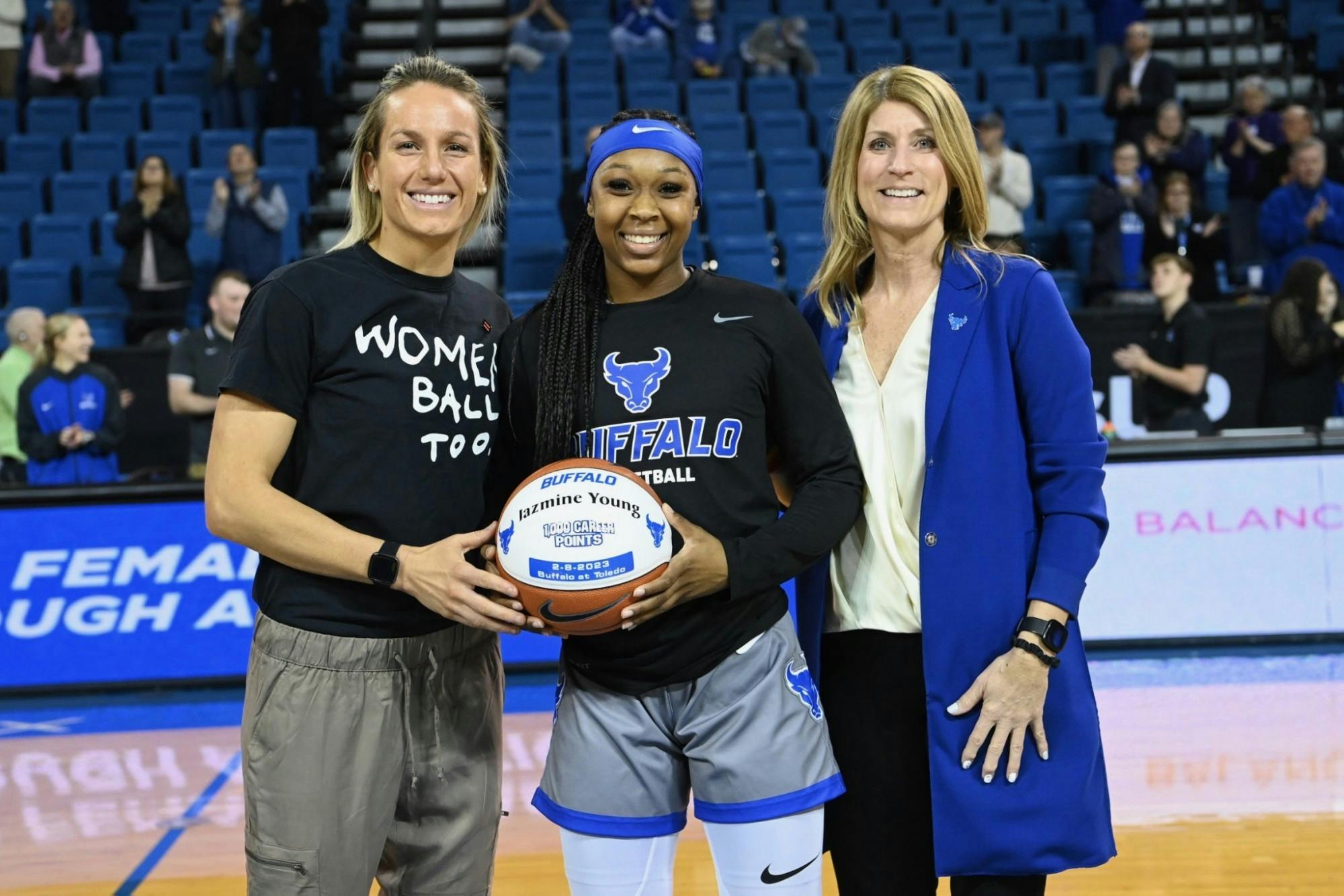 Fifth-year guard Jazmine Young scored her 1,000th career point on Feb. 8.&nbsp;