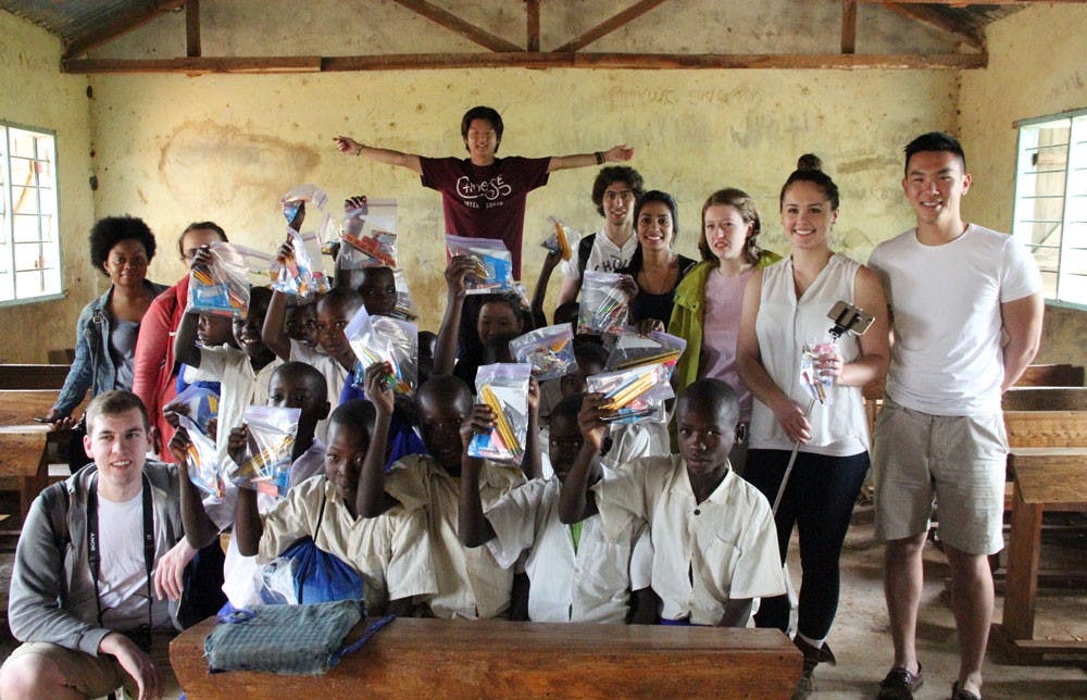 <p>Tyler Choi raised over 2,000 school supplies and $1,000 in donations. He made 230 bags with school supplies and gave them to the principal of the primary school on his second trip to Tanzania.</p>