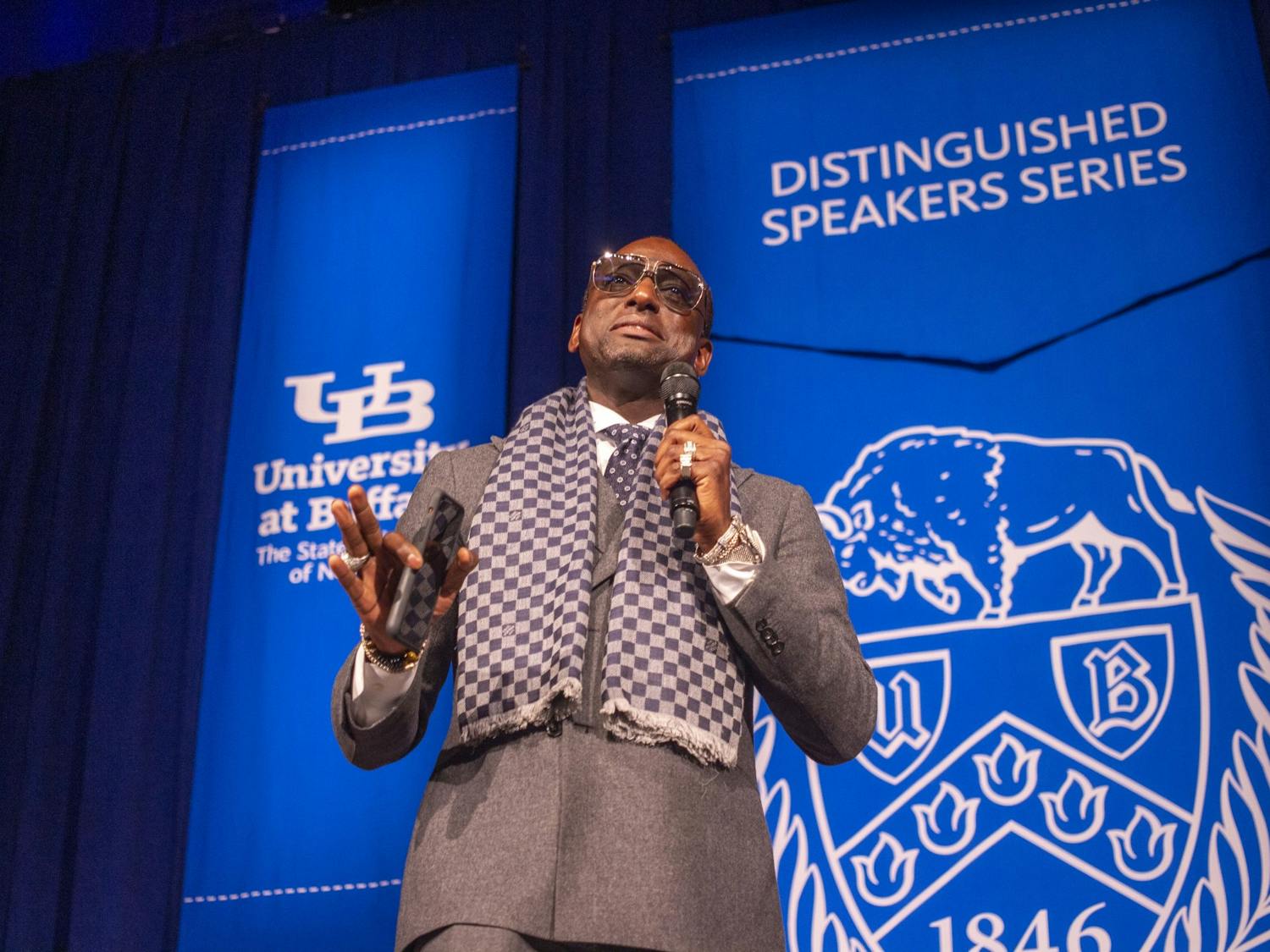 UB Distinguished speaker, Yusef Salaam shares his experiences as a criminal justice advocate and member of Central Park Five.