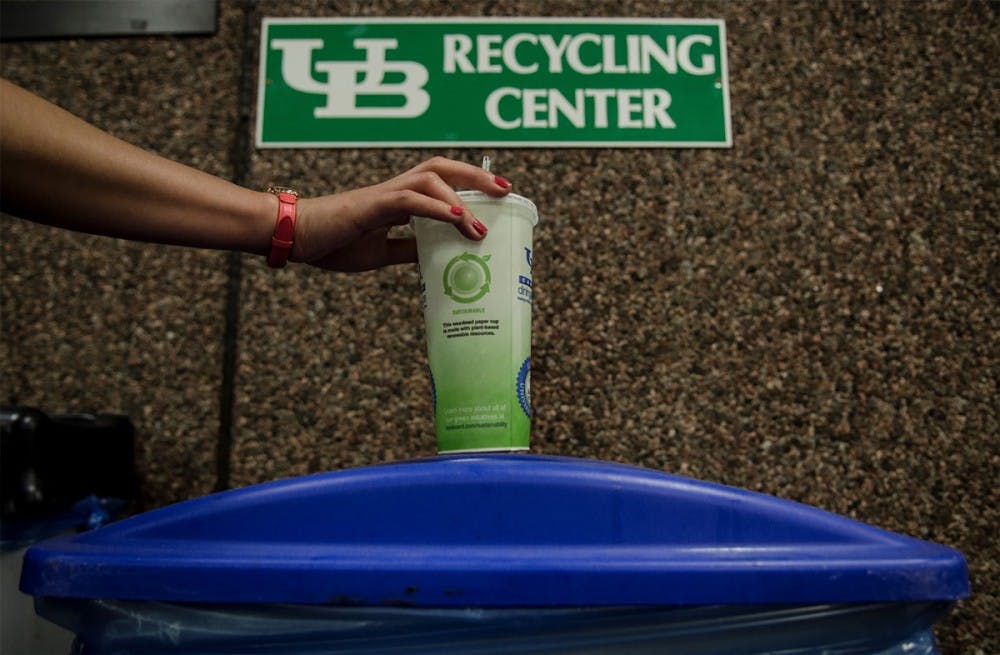 <p>UB Sustainability aims to educate students on recycling and composting processes by promoting a climate neutral campus by 2030.</p>