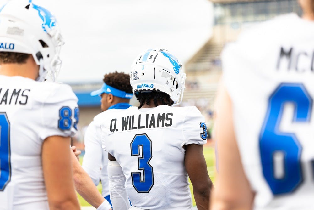 Wide receiver Quian Williams has emerged as the Bulls’ top receiver after transferring from Eastern Michigan during the offseason.
