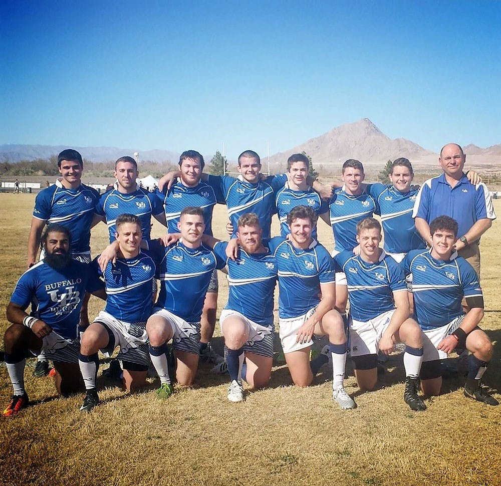 <p>The rugby team poses for a photo during their recent trip to Las Vegas. The team played in the Las Vegas 7’s tournament a few weeks ago.</p>