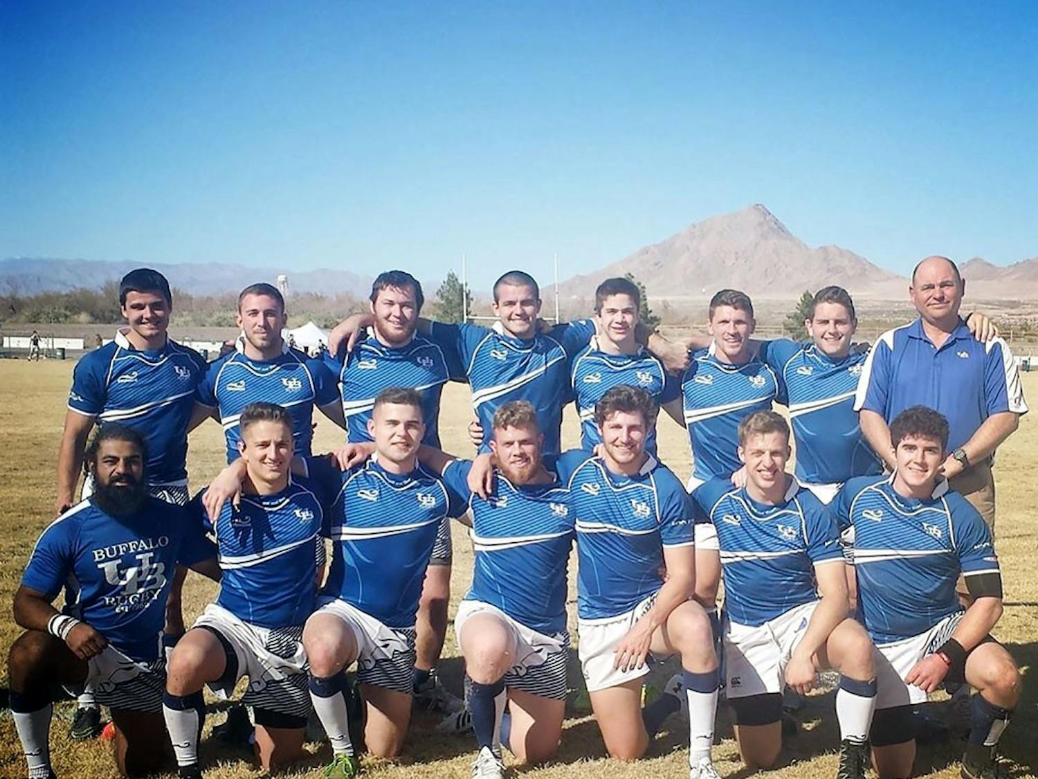 The rugby team poses for a photo during their recent trip to Las Vegas. The team played in the Las Vegas 7’s tournament a few weeks ago.