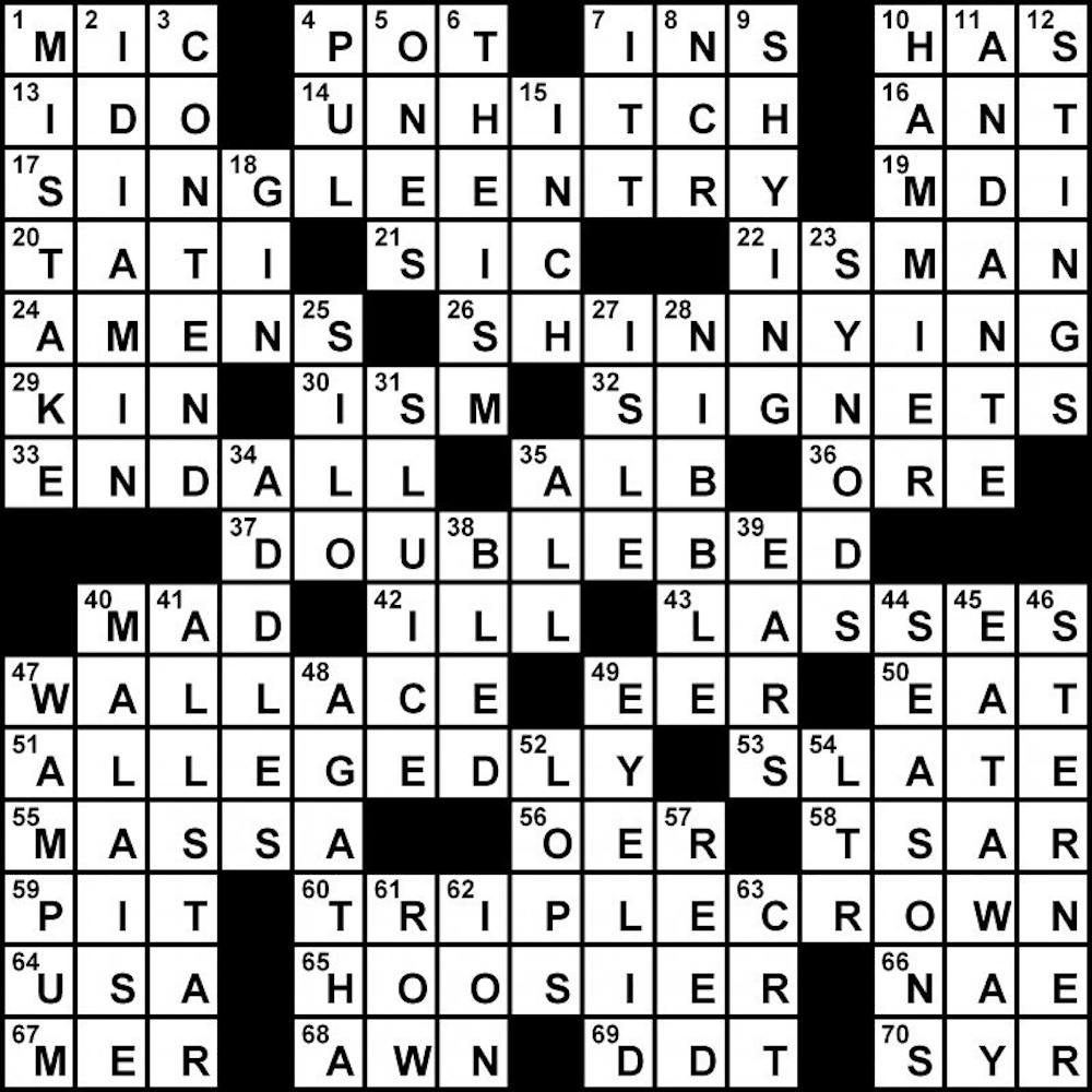 Crossword  Solution - 03/01/2012