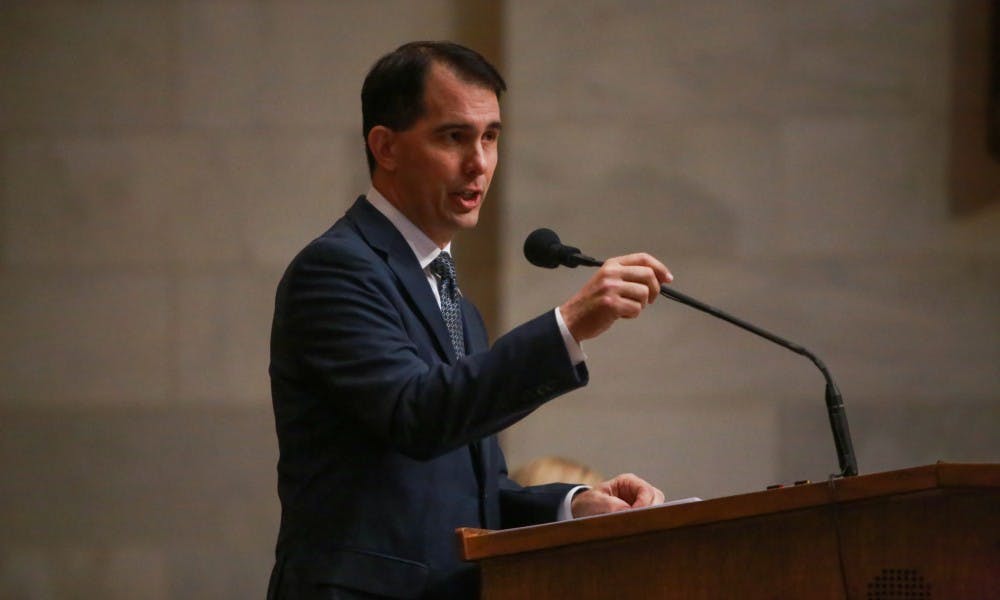 Gov. Scott Walker called on the state’s Department of Health Services to increase investment in mental health and substance abuse disorders.