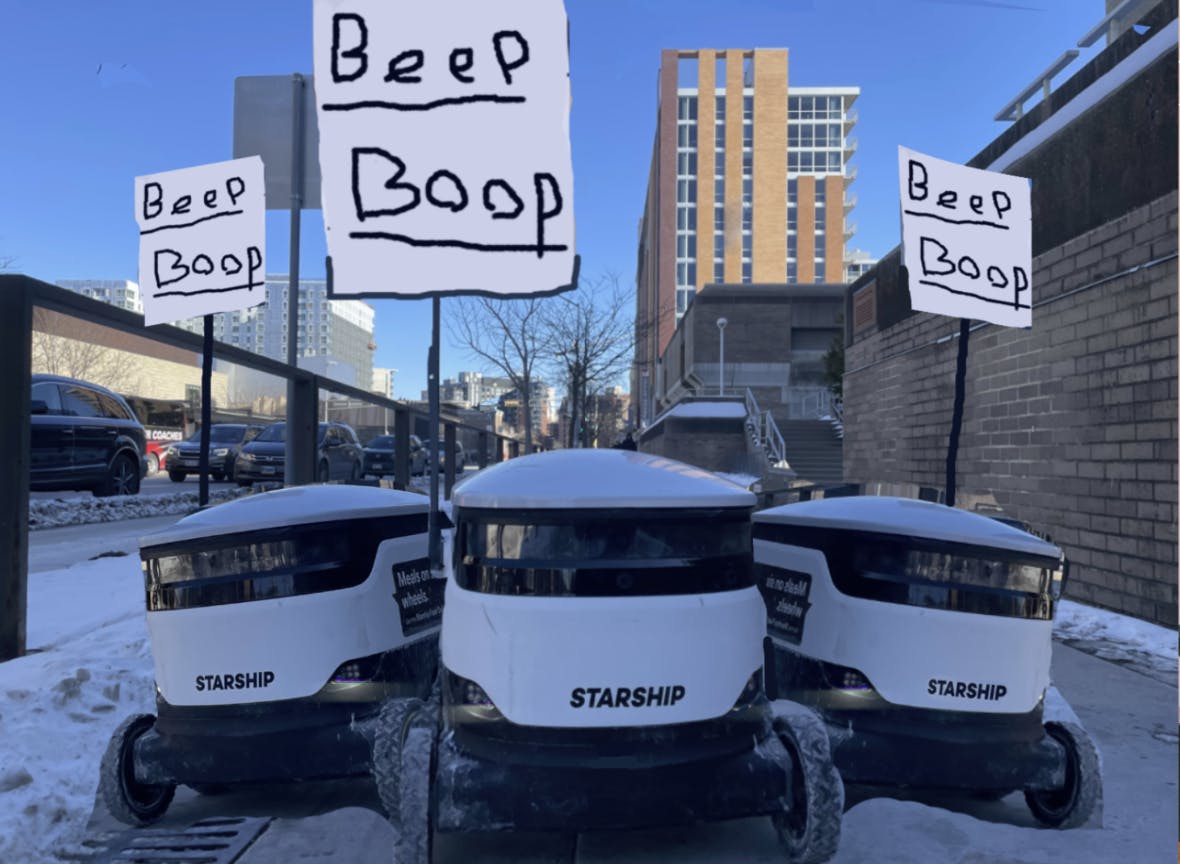 Food Delivery Robots go on strike V2