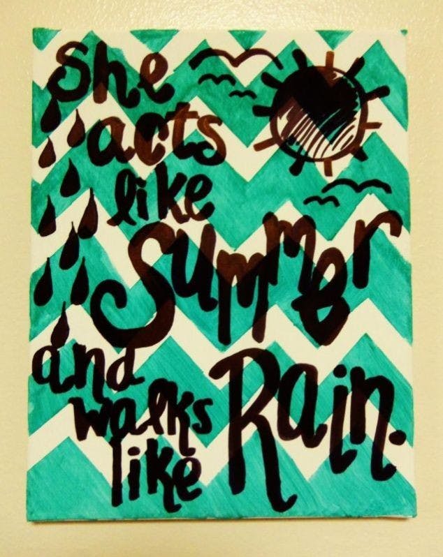 DIY: Chevron print canvas