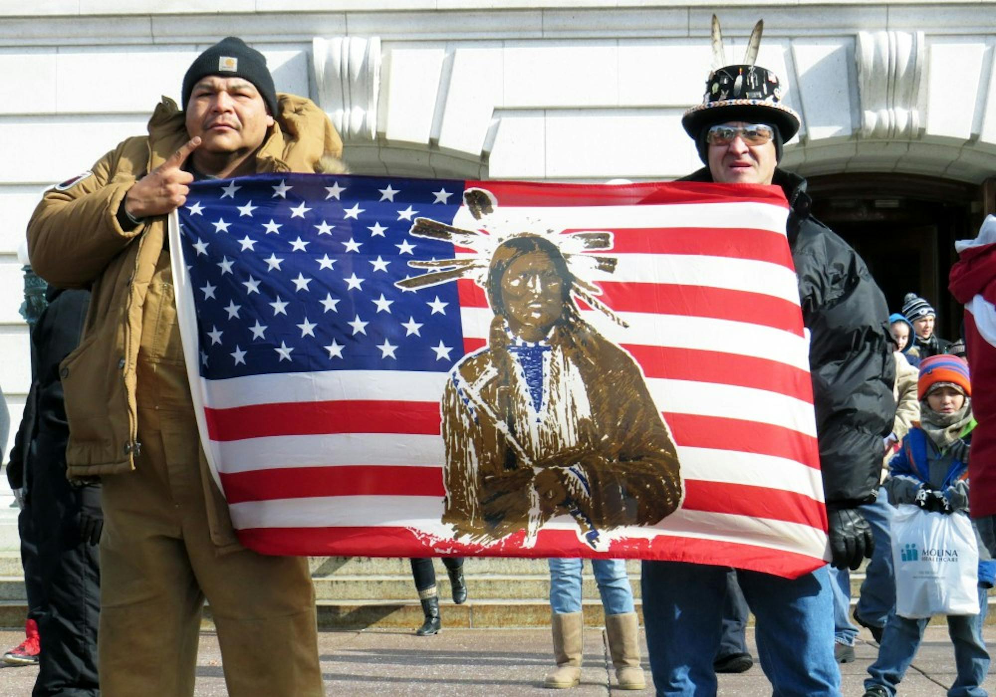 Native activists swarmed the Capitol in 2015 to protest Gov. Scott Walker's decision to reject a proposed casino from the Menominee Nation.