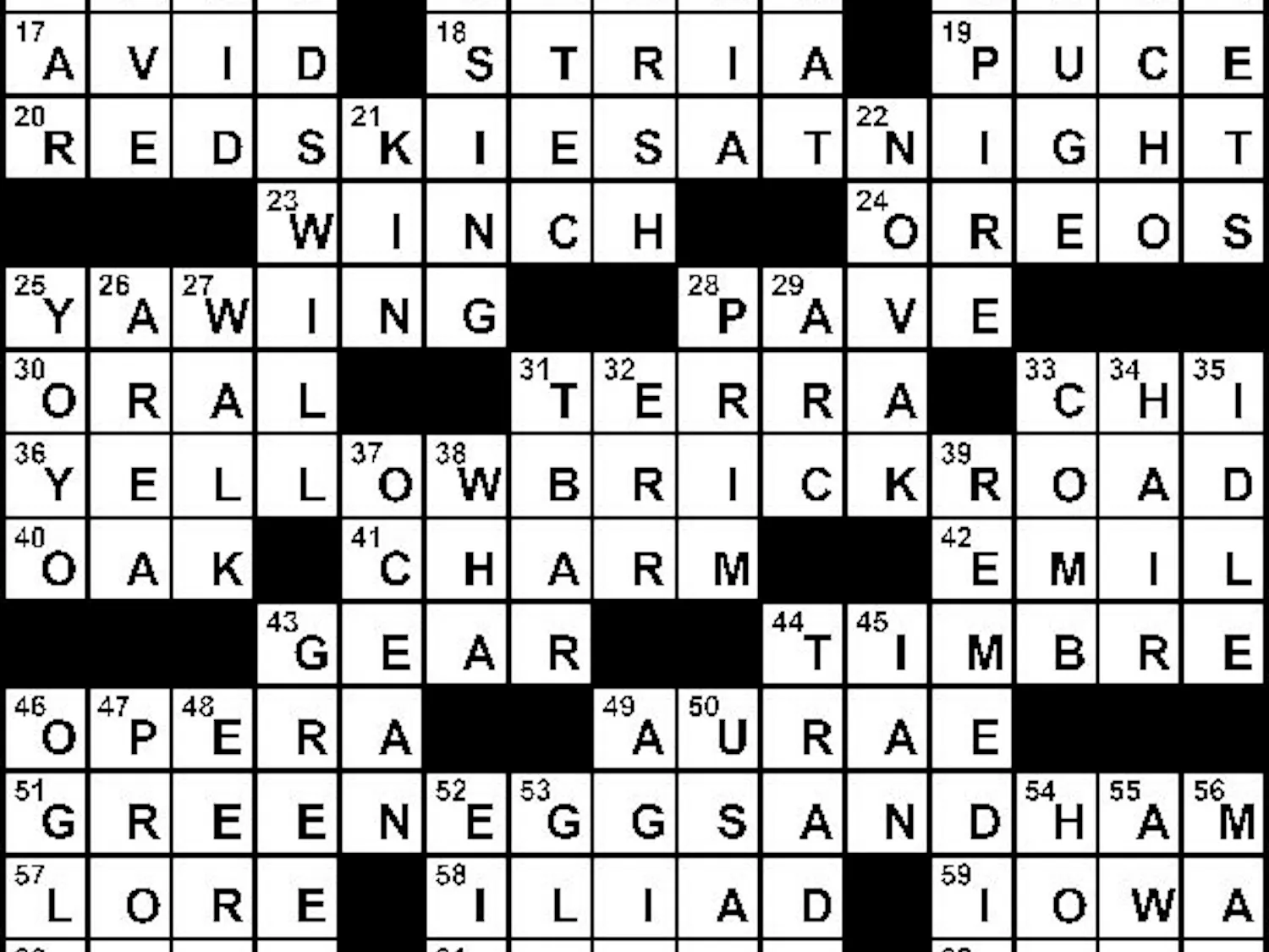 09/14/2009 - Crossword Solution