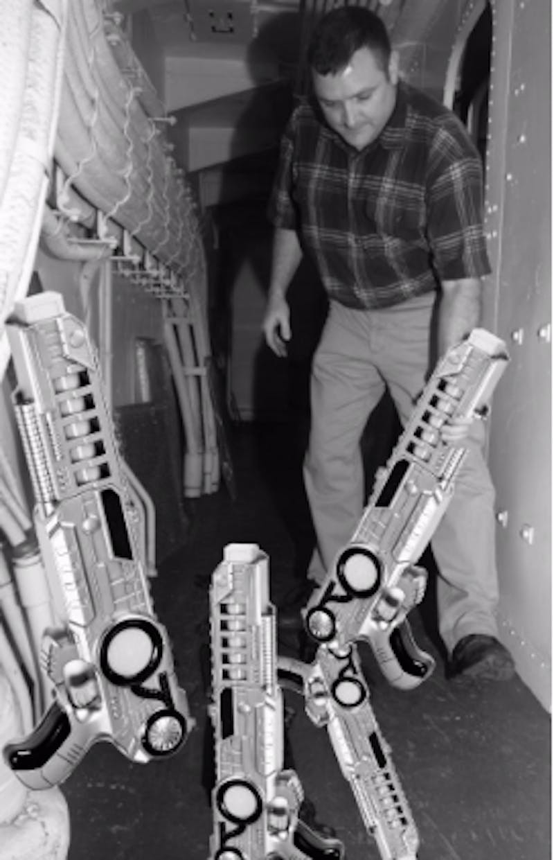 BigDaddy06 showing up his impressive collection of imitation guns.