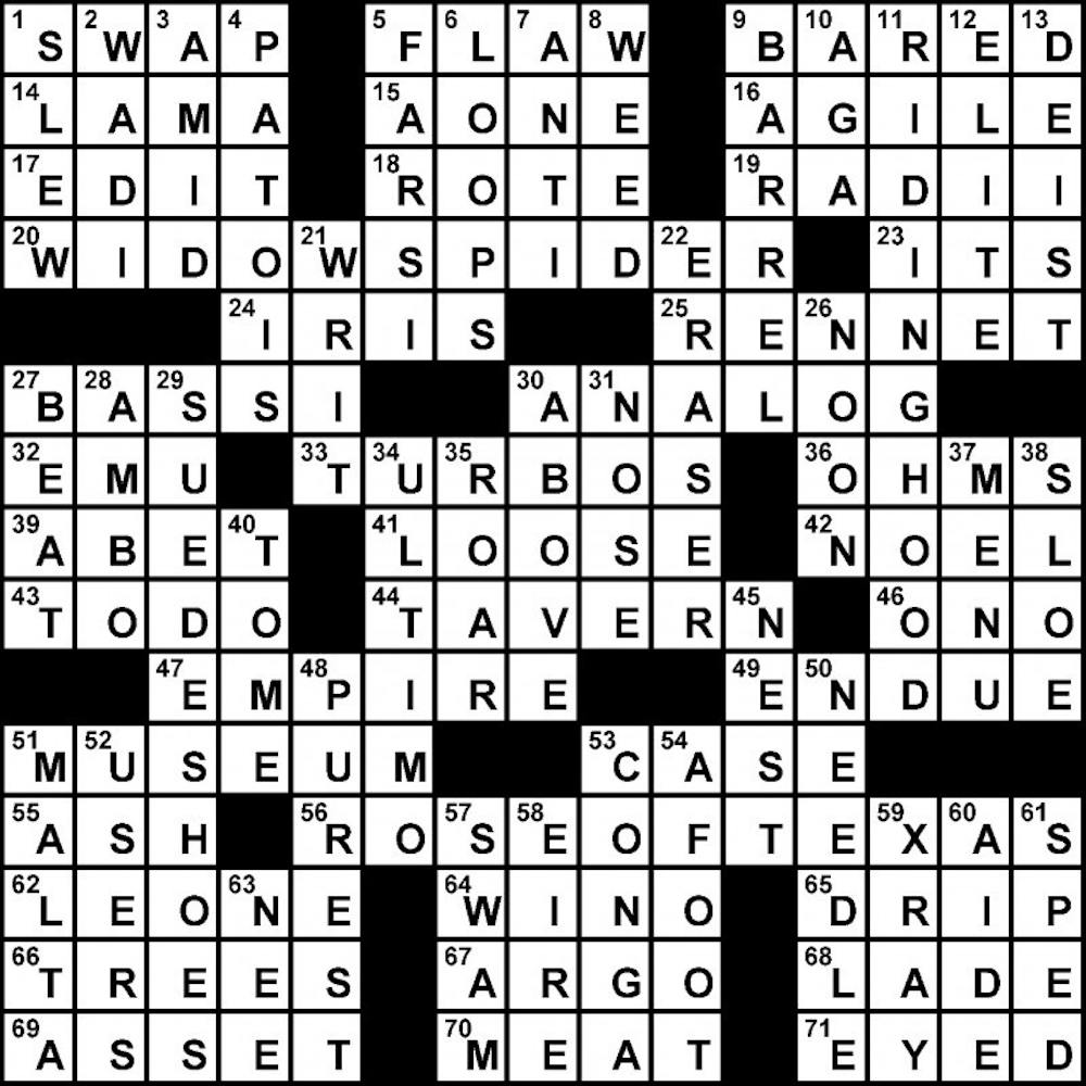02/21/2011 - Crossword Solution