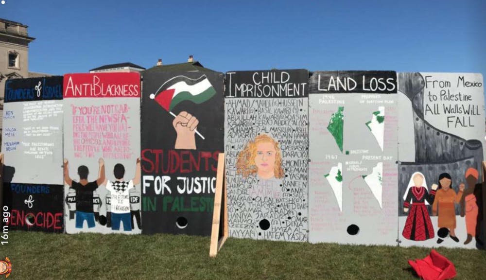 The display panels at the Library Mall demonstration painted Israel in an unfair light.