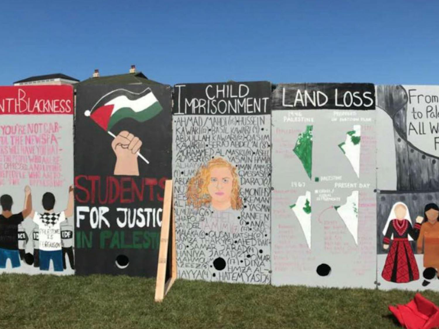 The display panels at the Library Mall demonstration painted Israel in an unfair light.