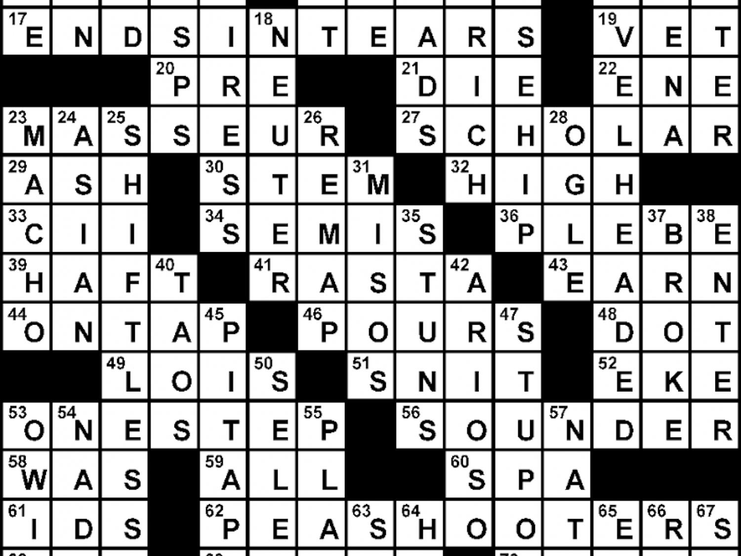 Crossword Solution - 11/8/2012
