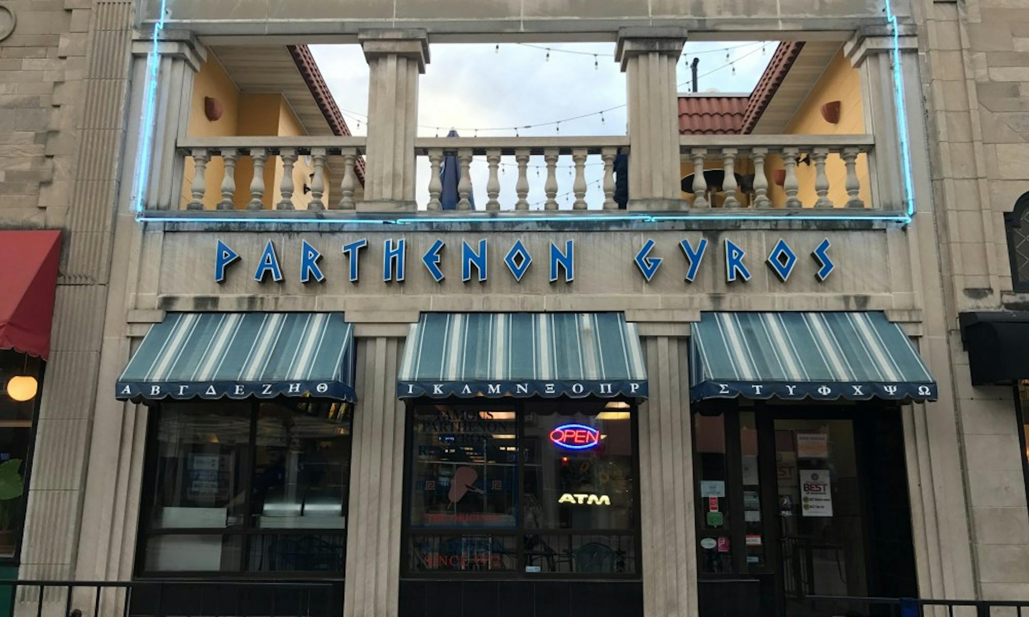 A statue of the Greek goddess Aphrodite is safe and sound in its Parthenon Gyros home on State Street, after being stolen earlier this month by a 22-year-old man.