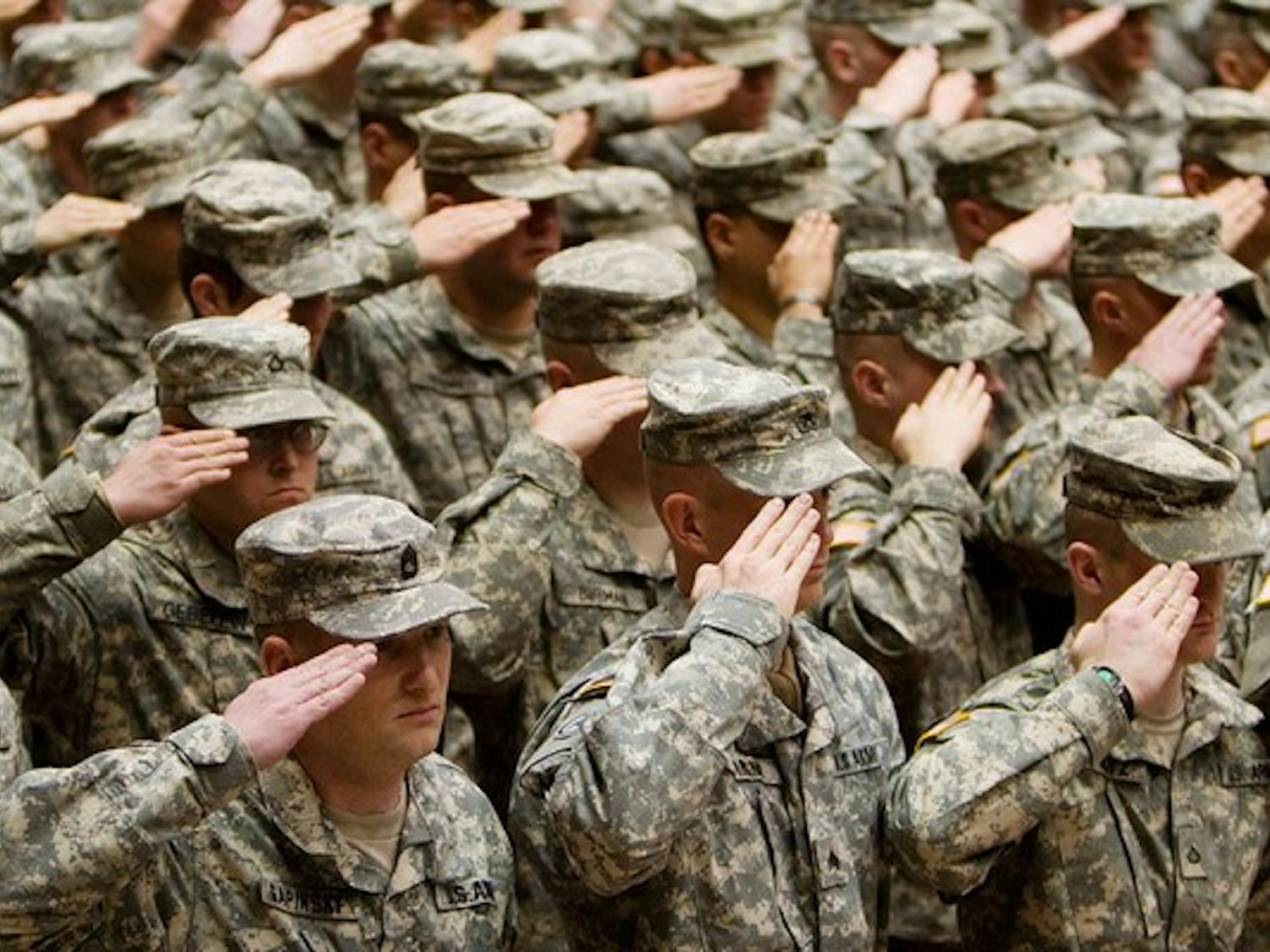 Troops honored before deployment to Iraq