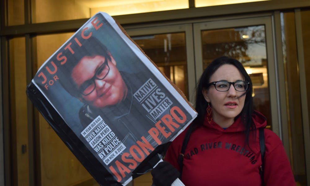 Dozens rallied Thursday outside of the DOJ in solidarity of a 14-year-old killed by an Ashland County police officer.