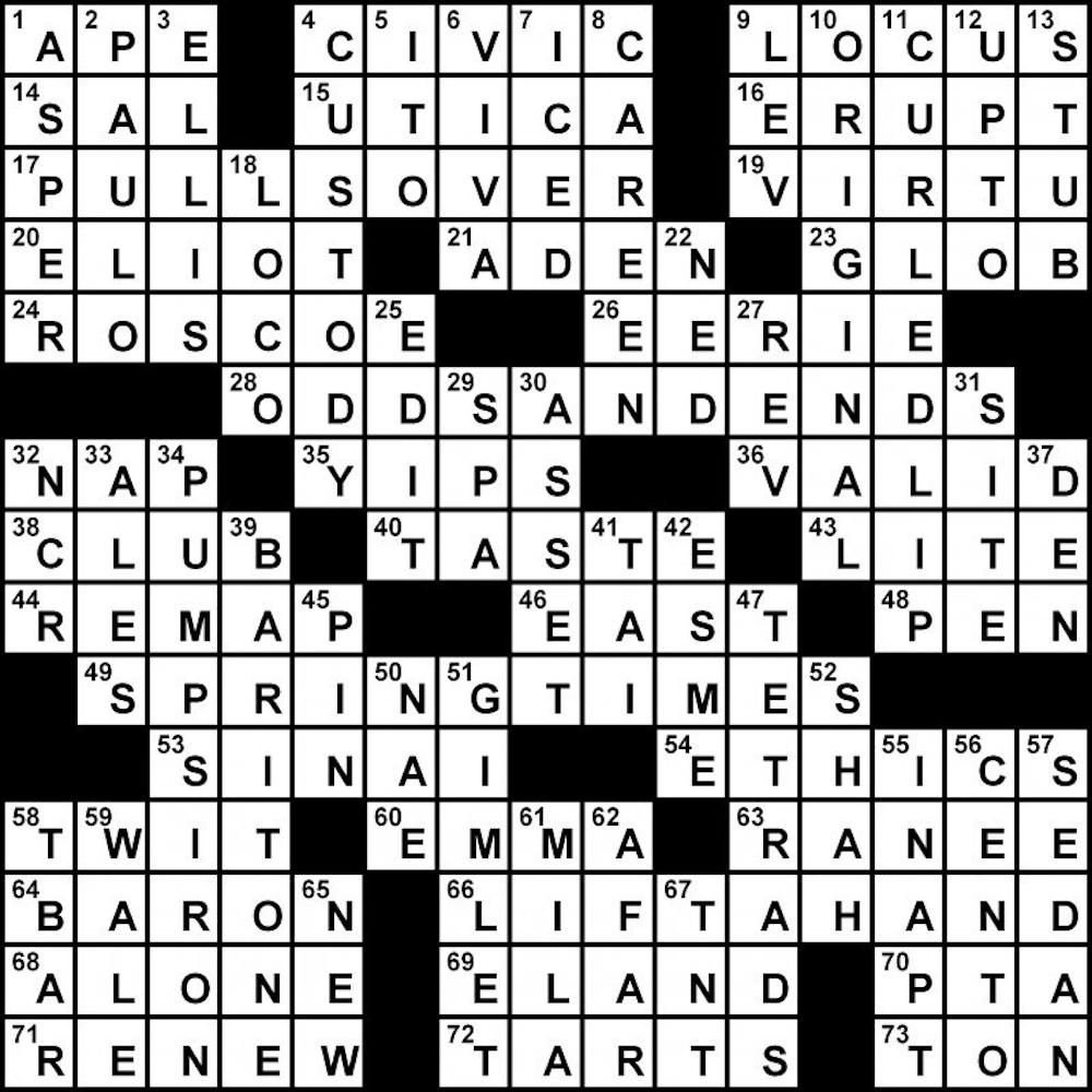 Crossword Solution - 03/15/2012