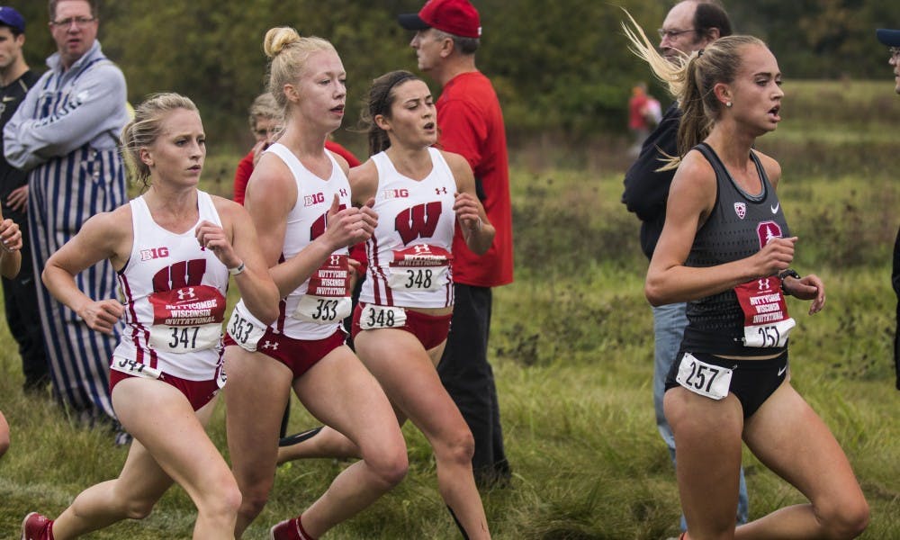 With six of their top seven scorers from 2017 returning inlcuding Amy Davis (left) and Alicia Monson (center), Wisconsin's women's squad will have a deep and experienced pack in 2018.