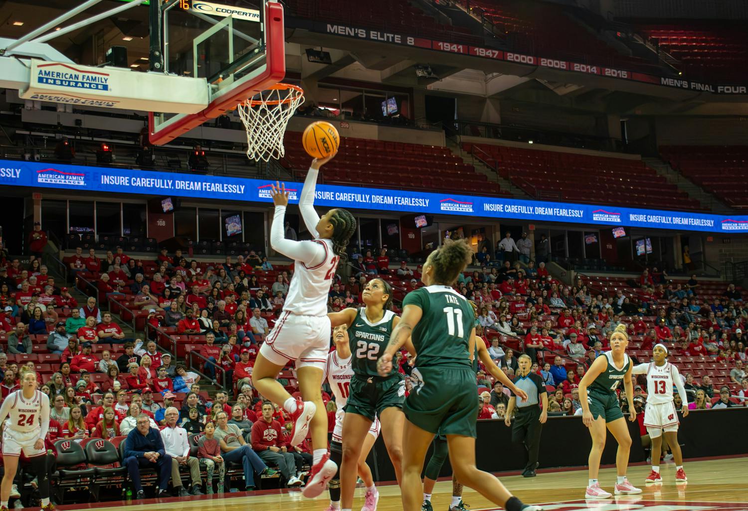 Badgers vs Spartans Women's basketball game at the Kohl center 3.3.24