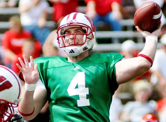 Evridge's arm blooms during spring game