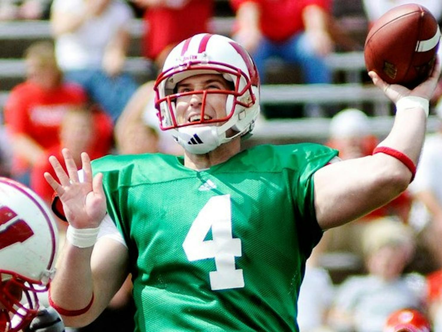 Evridge's arm blooms during spring game