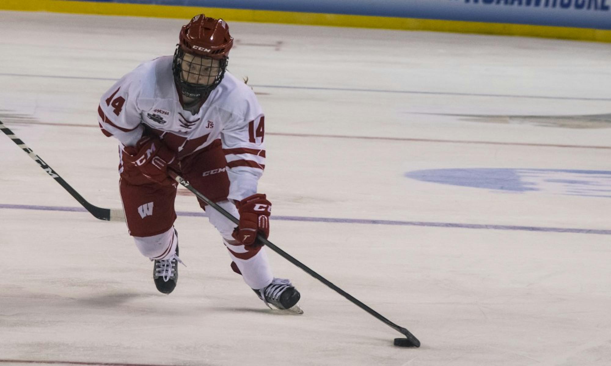 Sophomore forward Alexis Mauermann&nbsp;scored the opening goal of Wisconsin's game on Saturday, but UW fell short, 3-1.