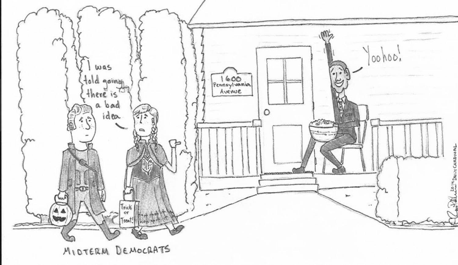 Comic: Midterm Democrats and President Obama