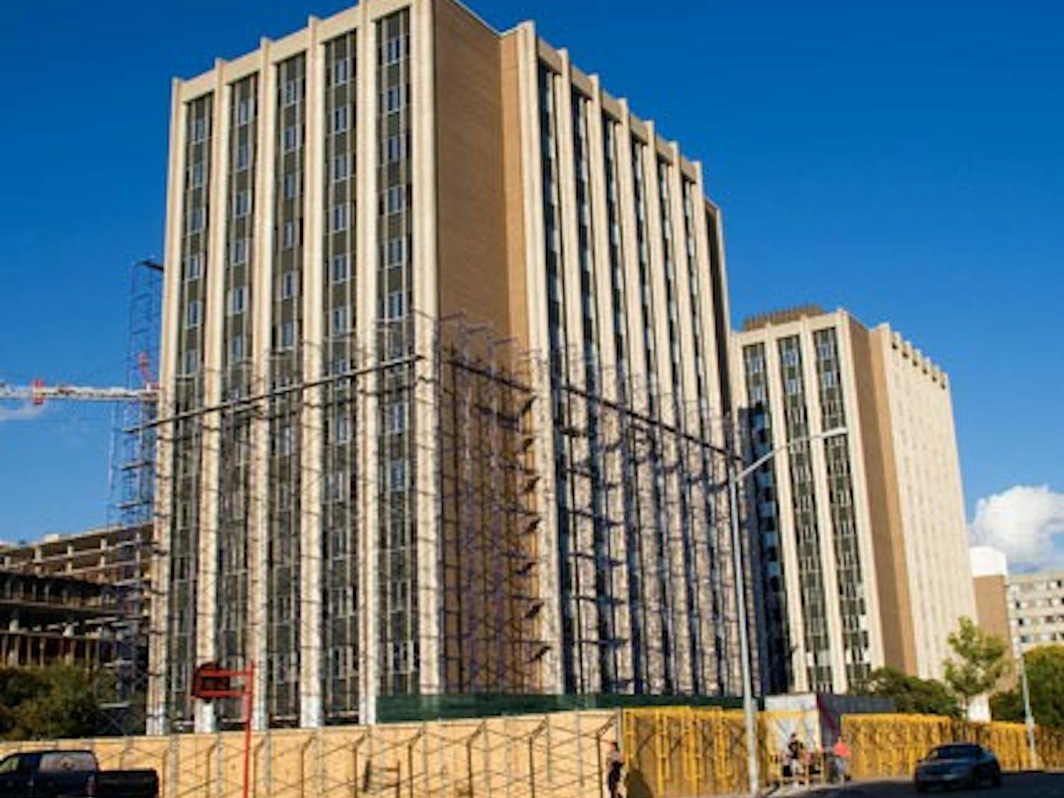 Old Ogg Hall exterior deconstruction begins, university to sell bricks to public