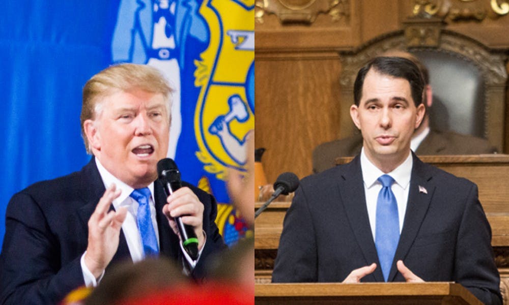 Gov. Scott Walker said Wednesday that he would support the eventual Republican nominee in the November election.