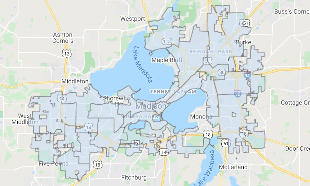 Madison Aldermanic District Map.